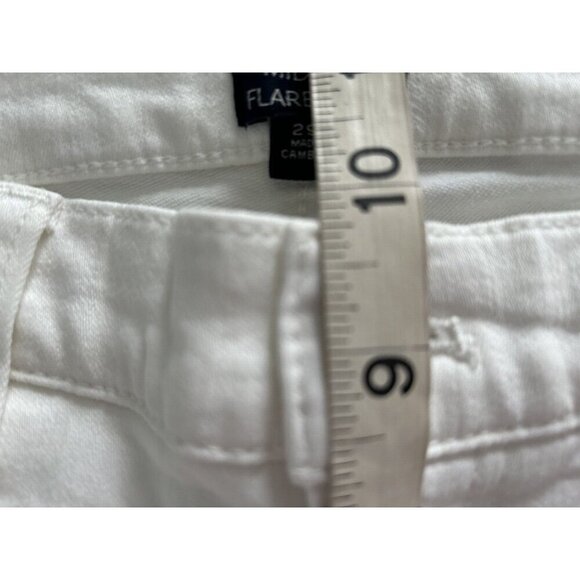 J.CREW Mid-Rise Flare Crop Signature Stretch White Jeans - Picture 13 of 16